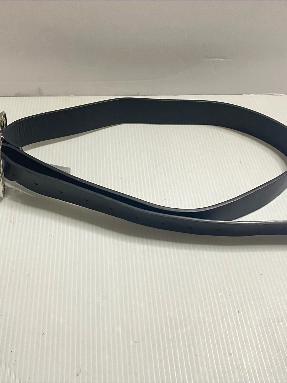 Silver Snake Buckle Black Reptile Belt distressed
